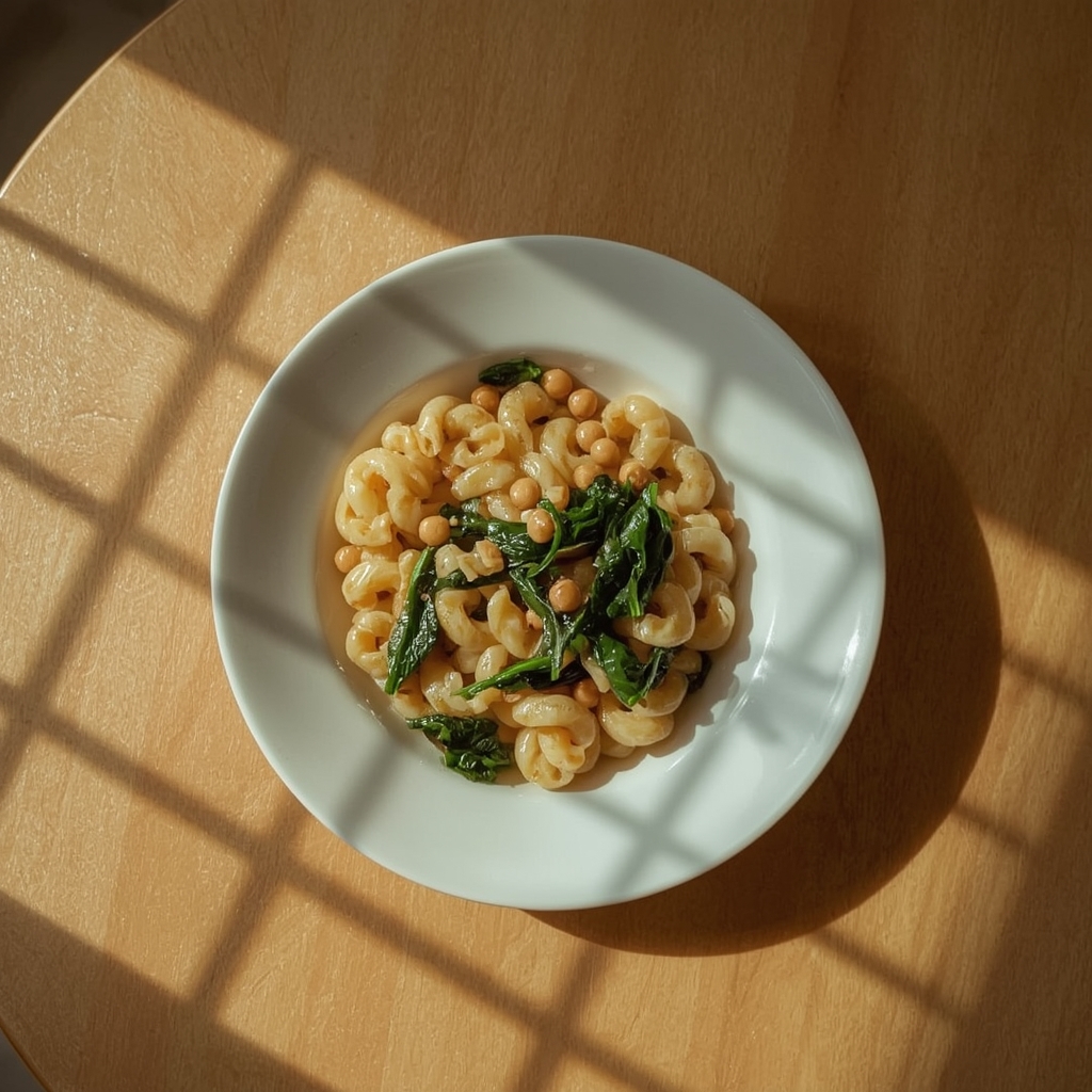Chickpea & Spinach Pasta