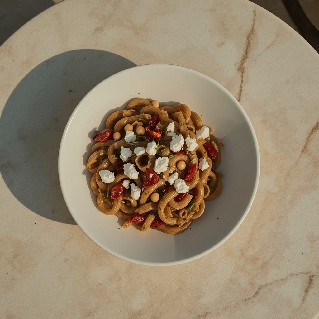 Mediterranean Chickpea Pasta
