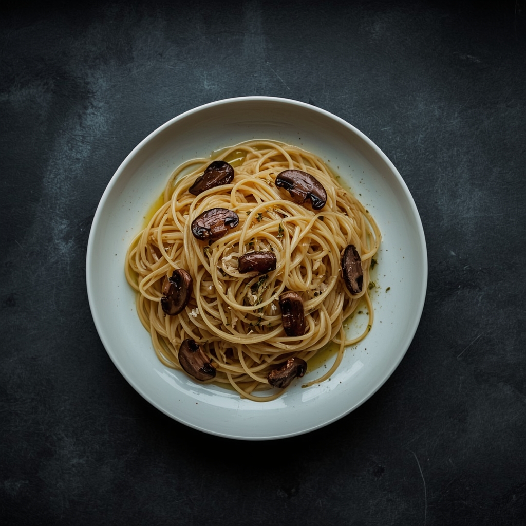 Mushroom & Garlic Pasta