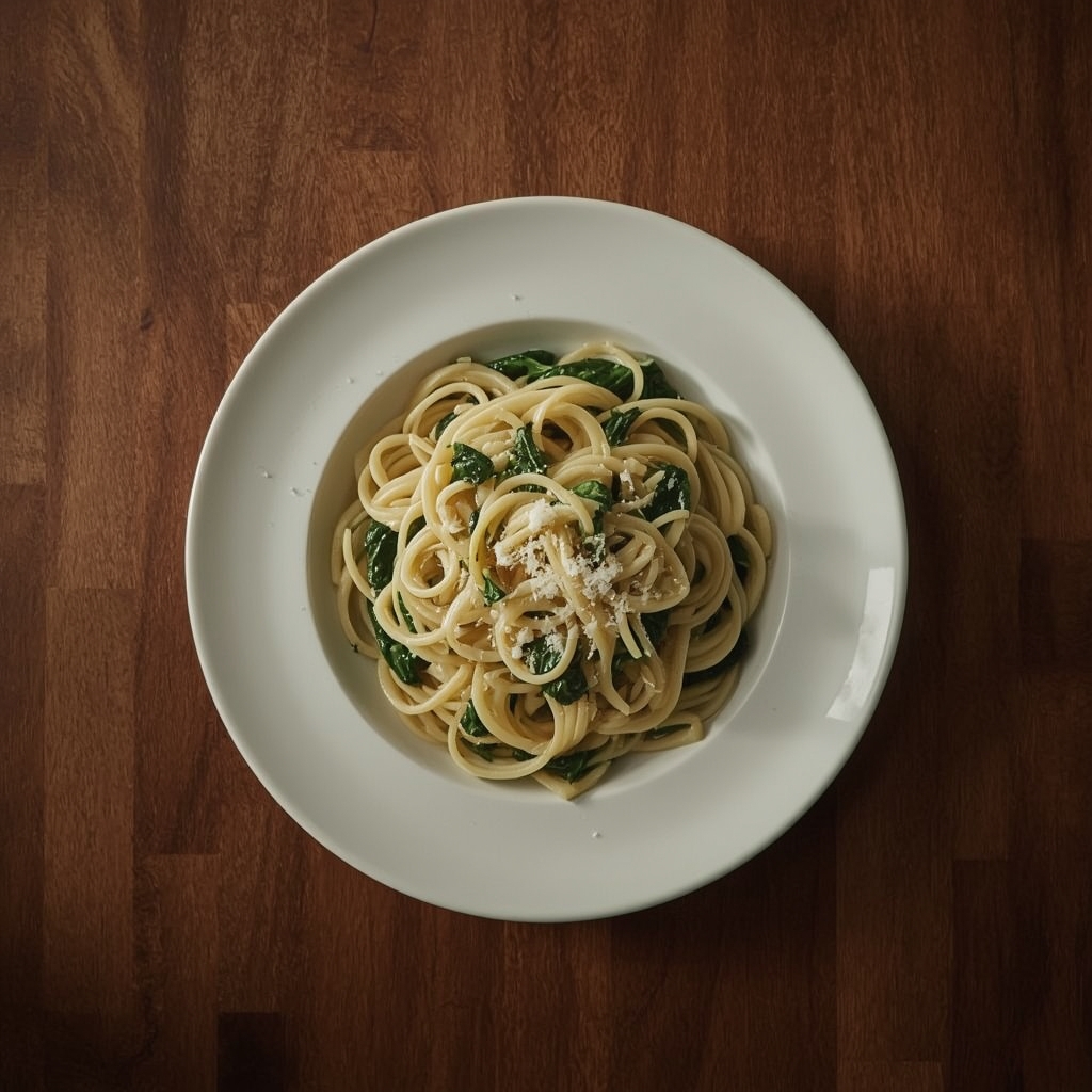 Spinach & Garlic Pasta