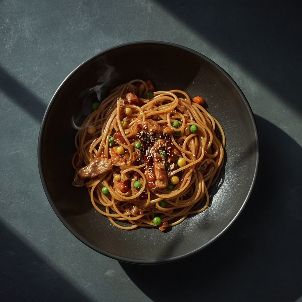 Teriyaki Noodle Skillet (Pre-cooked chicken)